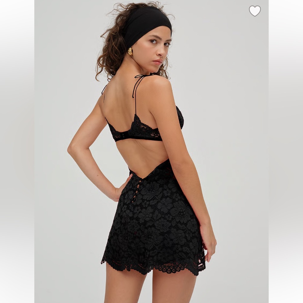 For Love and lemons / Victoria's Secret creamsicle lace slip dress